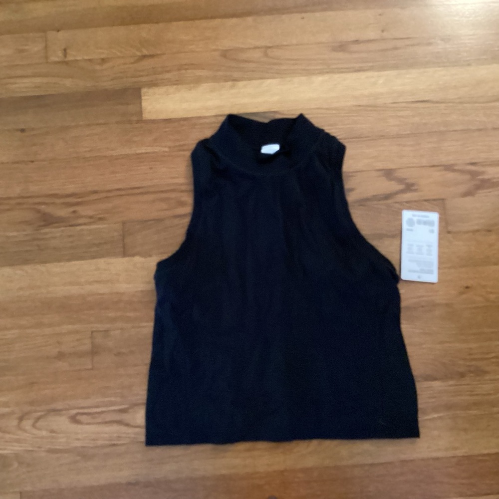 Athleta Black Mock Neck Top